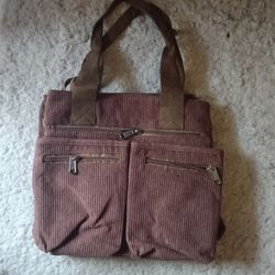 Corduroy Multi Pocket Shoulder Bag Or Tote Bag