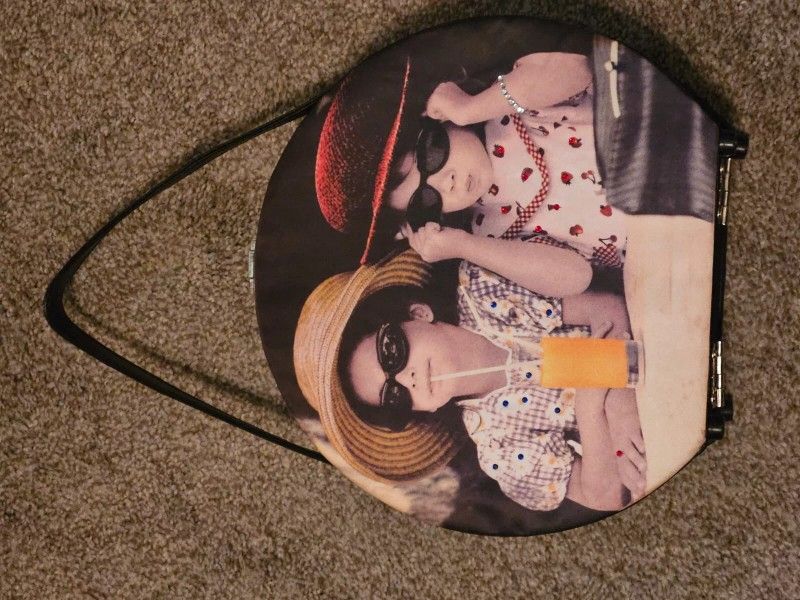 Vintage Girls Wearing Sunglasses Purse