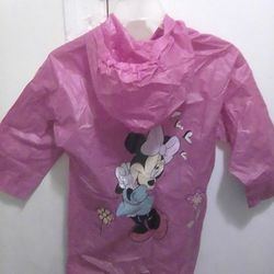 Mimi Mouse Girl Rain Jacket Size Medium 
