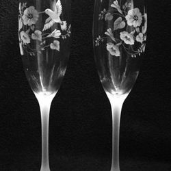 Vintage Avon Hummingbird Stemware 