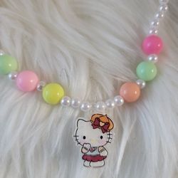 Hello Kitty Multicolor Beaded charm  Bracelet Kids new
