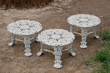 Vintage Metal Patio Tables (Set of 3)