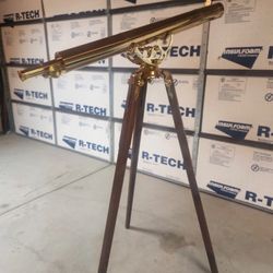 Bausch & Lomb Limited Edition #3699 HARBORMASTER BRASS 50" Telescope on Stand