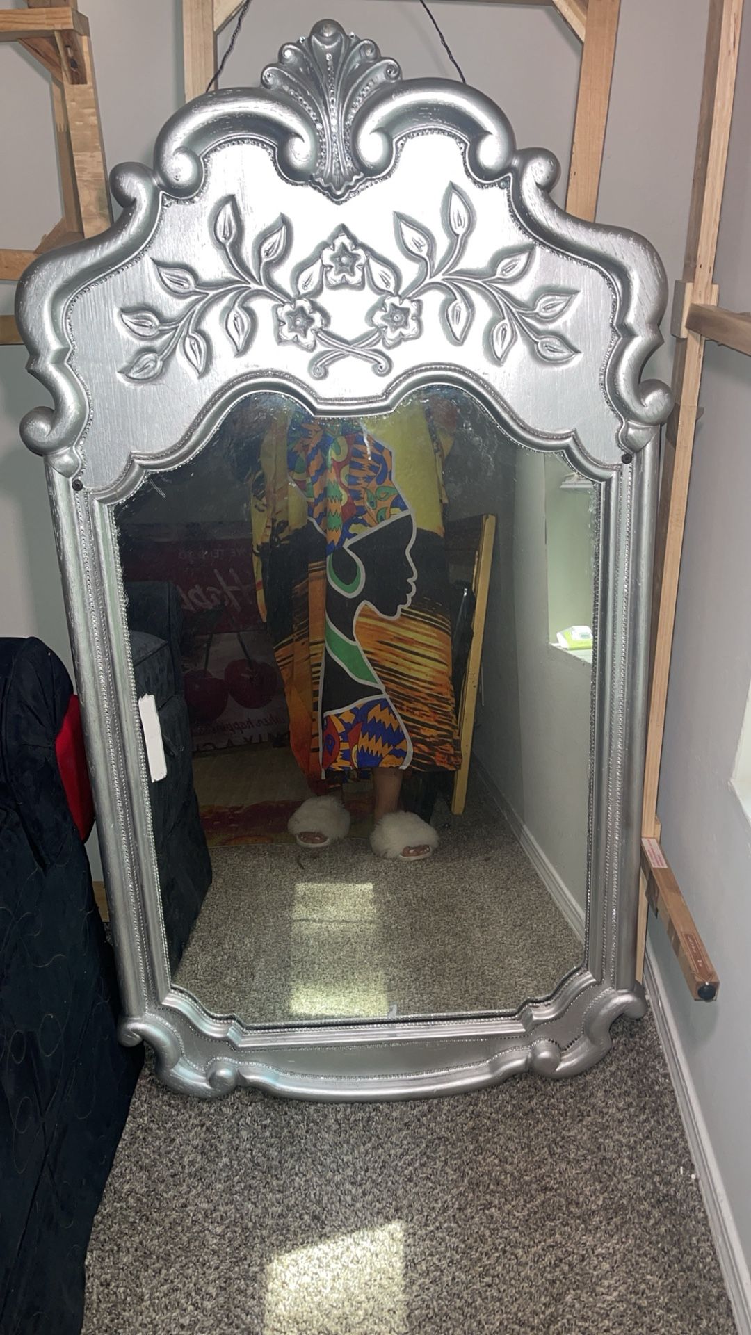 Silver Desk/Vanity Mirror