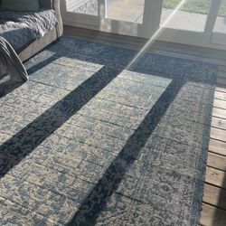 Safavieh 8 X 11 Blue Patterned Indoor/Outdoor Area Rug