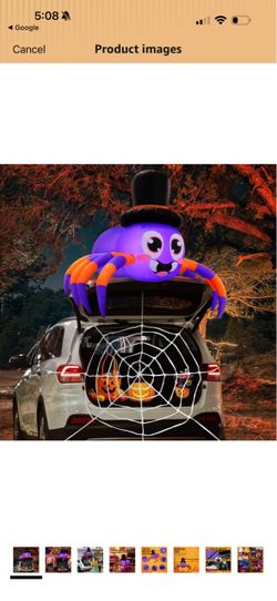 Halloween Inflatable Spider with LED Lights