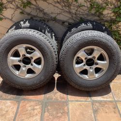 Set of 4 Yokohama Geolandar A/T Tires with Rims (Used)