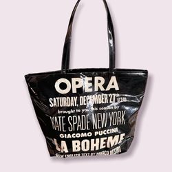  Kate Spade La Boheme Bon Shopper Black and White 