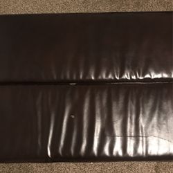 Brown Leather Bench/Pull Out Couch!!!.