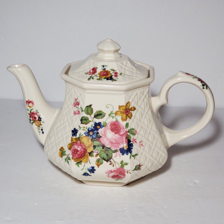 Sadler Floral Teapot Vintage 