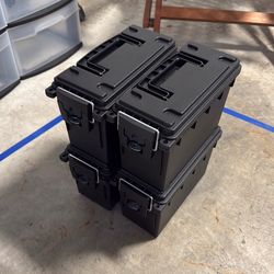 STACKABLE GUN AMMO CASES 2 BUCKS EACH