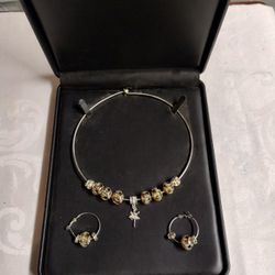 Necklace Earrings And Display