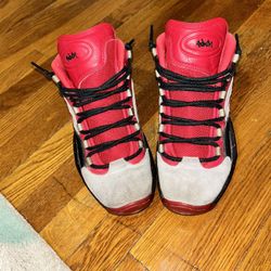 Reebok Question Mid Stash Gray Red & Black