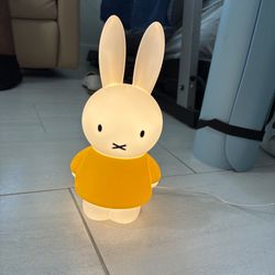 Miffy Night Light Lamp Yellow Dress Bunny Mr Maria Style Kids Nursery Plug-In Working 