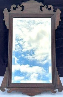 Antique Original 19th Century American Federal Period Chippendale Mirror