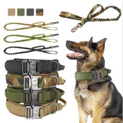 Tactical Dog Leashes And Collar with Handle – Heavy Duty Control & Comfort