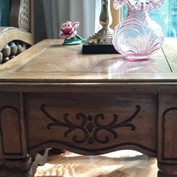 Sturdy oak end table