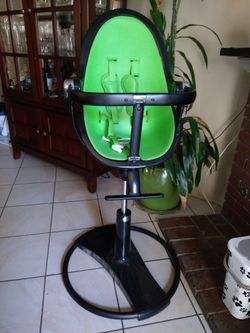 Modern Baby High Chair Black and Green