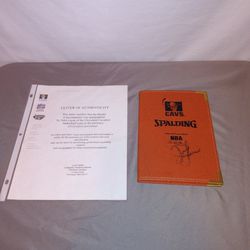 Cleveland Cavaliers coach John Lucas signed Spalding game ball notebook with letter of authenticity