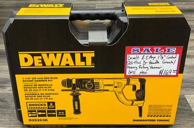 Dewalt 8.5 Amp 1 1/8” Corded SDS-Plus D-Handle Concrete Masonry Rotary Hammer Drill New
