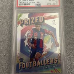 Prized Footballer Lamine Yamal Psa 10 Soccer Card