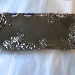 pewter tray grapes Arthur Court -