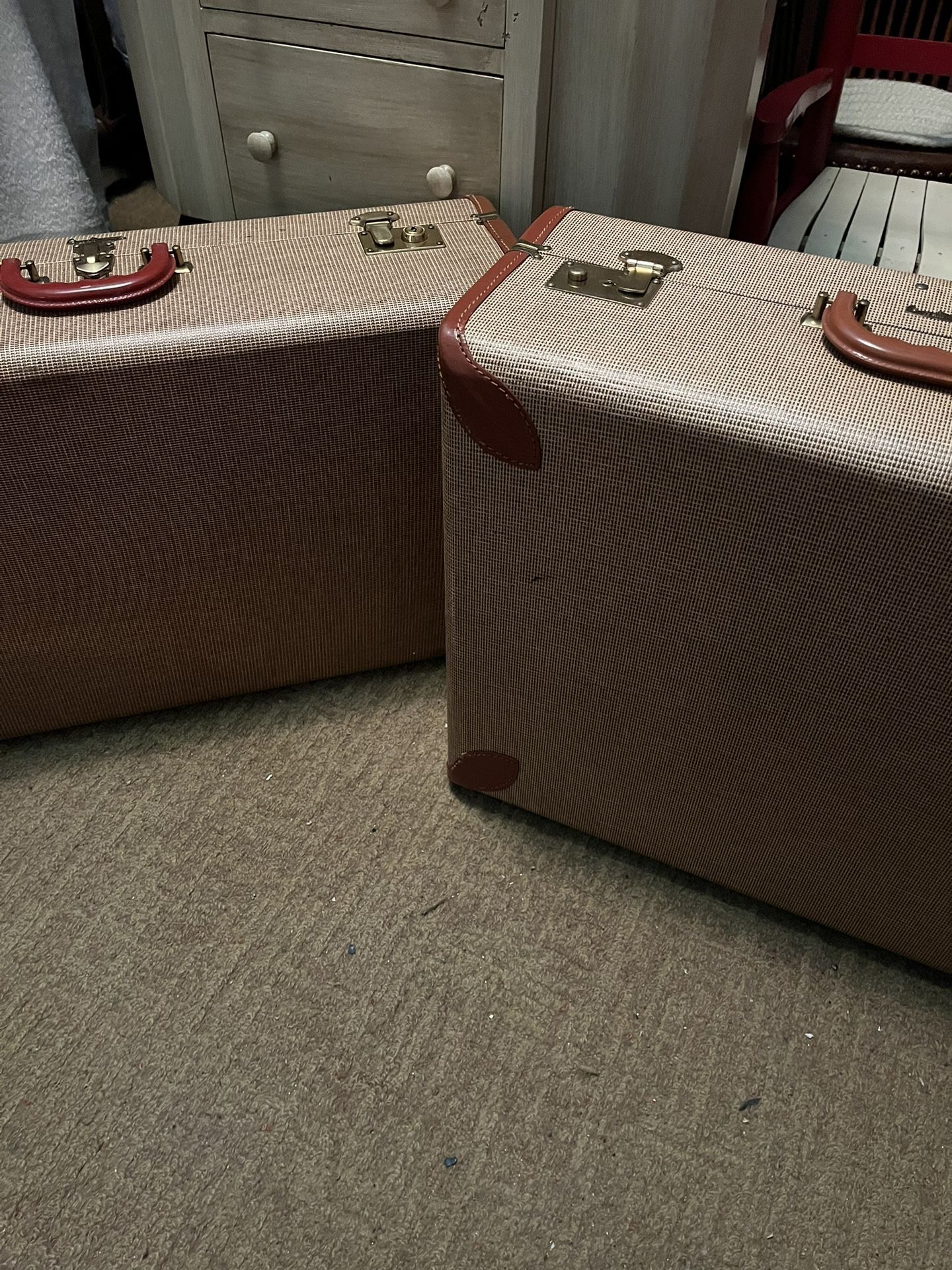 Vintage Tweed Luggage