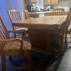 6 Chair Large Dining Room Table 