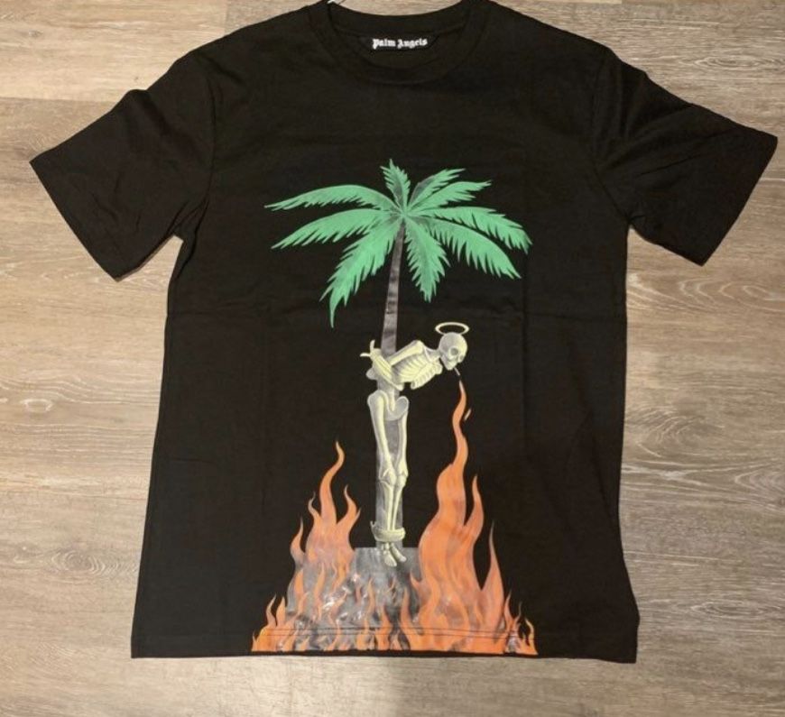 Palm Angels Burning Skeleton Shirt