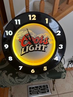 Coors Light Lighted Bar Clock