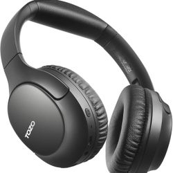 TOZO Bluetooth 5.4 Over Ear Headphones, ENC Call Noise Cancelling Mic, Foldable Wireless Headset, 70H Playback, Deep Bass Stereo Sound, Customizable E