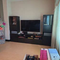 IKEA TV Storage Combo With Glass Doors