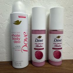 Dove deodorant body mist bundle