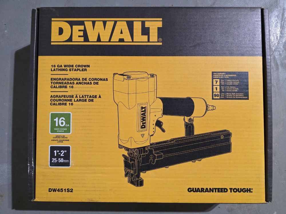 DeWalt Pneumati 16-Gauge 1 in. Crown Lathing Stapler