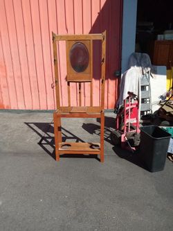 Vintage 3/4 Sawn Oak Hall Tree