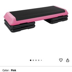 Fitvids Step Aerobic Platform, Exercise Step with 5 levels Adjustable Height, 4 Stackable Risers, Fitness Training Workout Stepper for Home Gym, Cardi