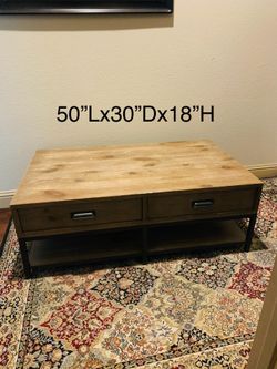 Solid wooden large size coffee table