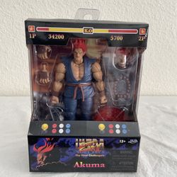 Street Fighter II Akuma 1:12 Action Figure Toys, 6" Tall, In-Stock