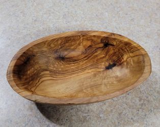 Tapas Bowl, Deep and Oval, 14-16 cm, Made of Olive Wood