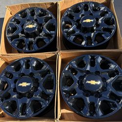 18” Chevy Silverado 2500 Factory Wheels Rims Gloss Black New 3500