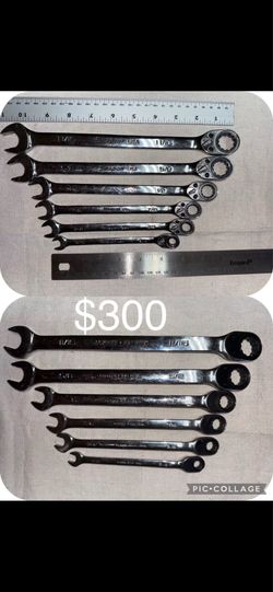 6 pc 12-Point SAE Flank Drive Plus Reversible Ratcheting Combination Wrench Set (3/8-3/4")