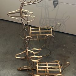 Bronze Outdoor Reindeers