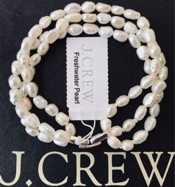 🌞(NEW) WOMEN’S J.CREW FRESHWATER PEARL LAYERED - SIZE: 7”🌞