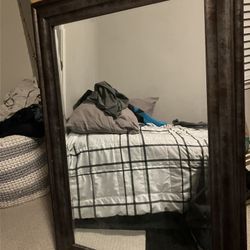 Framed Beveled Mirror