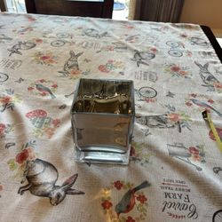Vintage Silver Glass Vase 