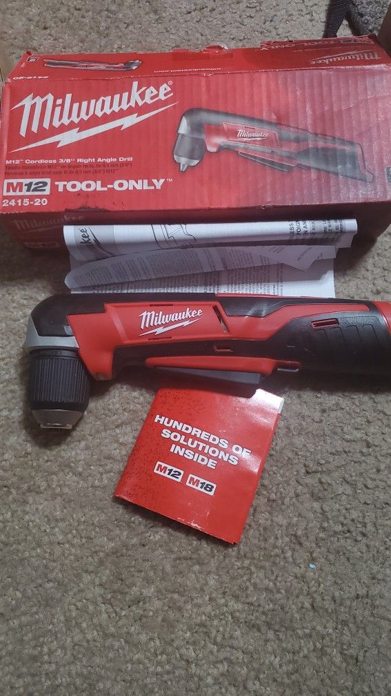 M12 Milwaukee Right Angle Drill