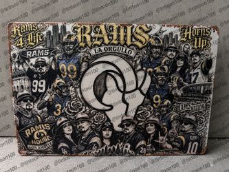 RAMS Fan Metal Sign