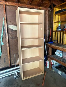 brown bookshelf