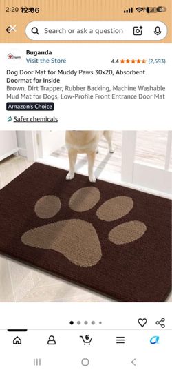 Buganda Dog Door Mat 30x20 Brown