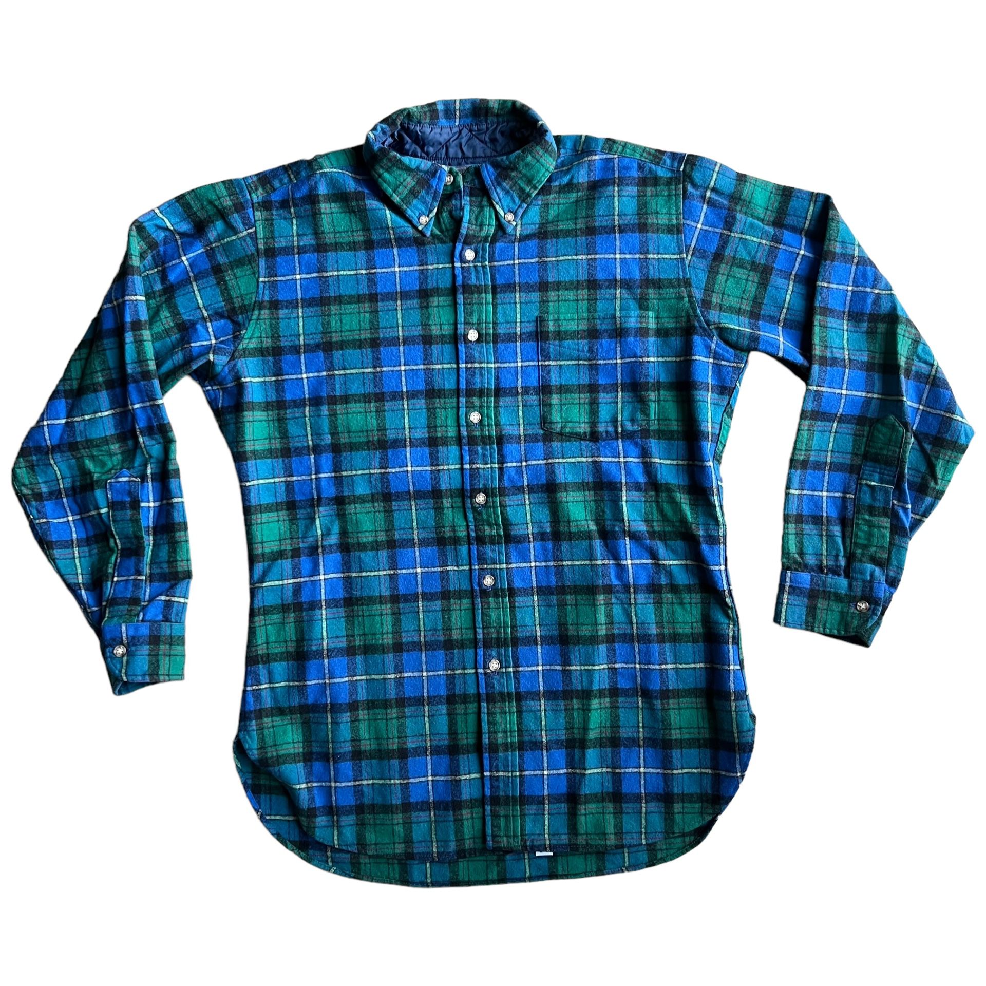 Vintage Pendleton Woolen Mills Long-Sleeve Plaid Shirt Mens Sz M Blue/Green/Red